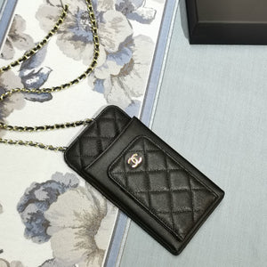 Chanel Caviar quilted CC phone holder Wallet