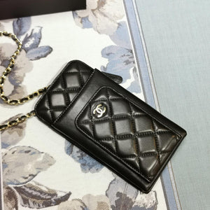 Chanel lambskin phone holder