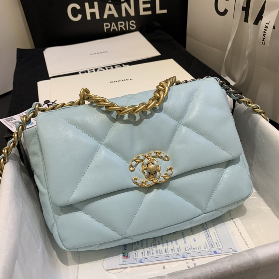 chanel 19 bag tiffany blue