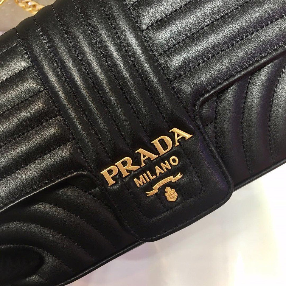 Medium Leather Prada Diagramme Bag