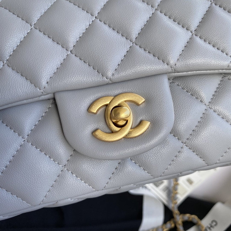 Chanel Pearl Crush Mini Flap Bag Gray