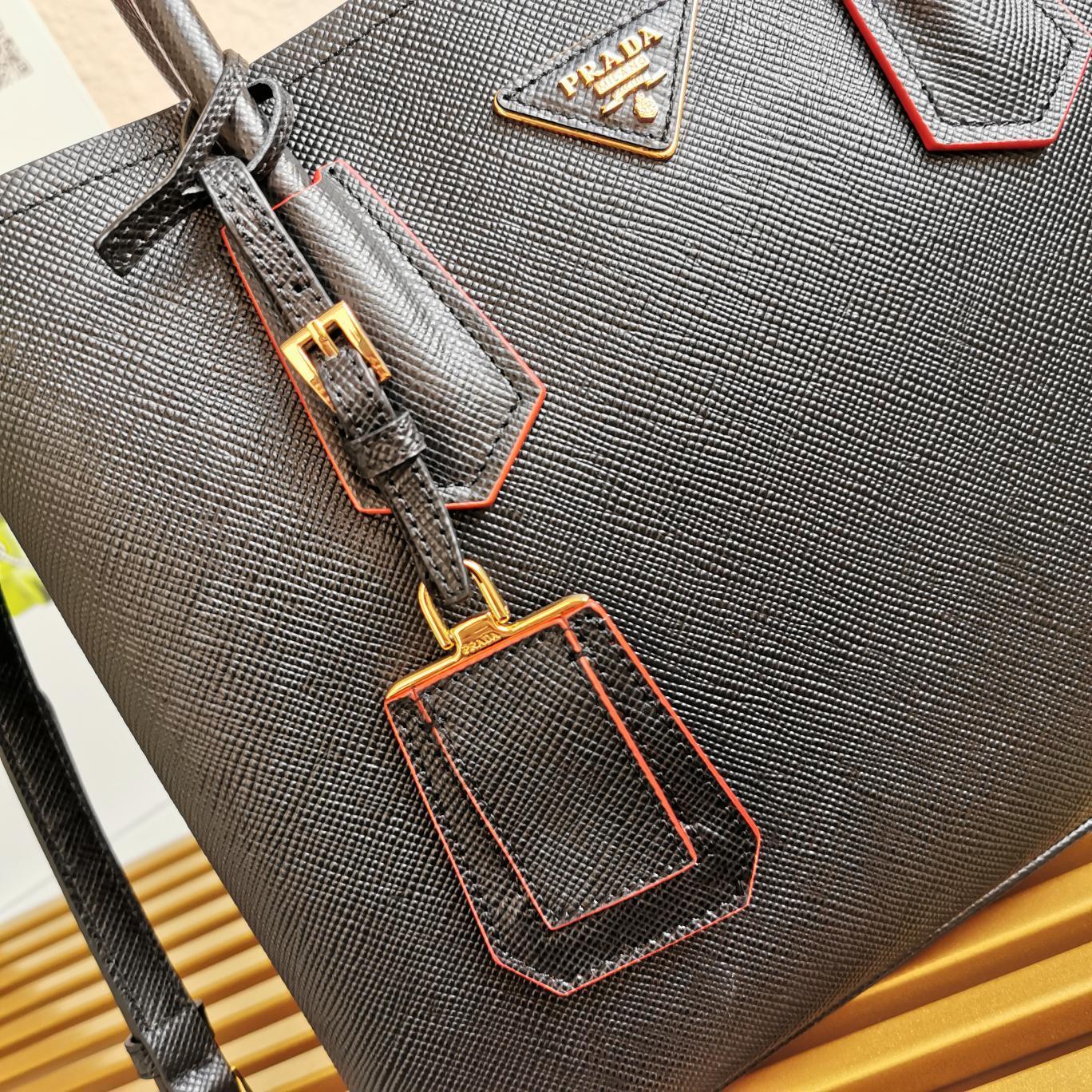Prada Cuir double zip tote saffiano leather