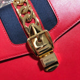 Gucci GG Sylvie Leather Medium Top Handle Bag