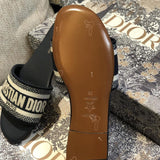 Dior Black christian Fabric Dway slides