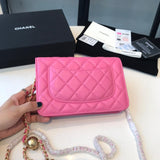 Chanel wallet on chain Pink