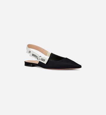 J’ADior Slingback Ballerina Flats Black