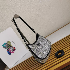 Prada Cleo Satin Bag with Crystals