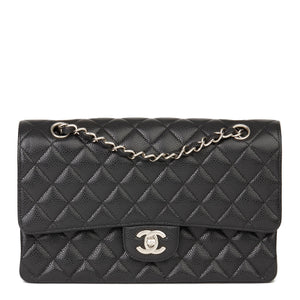 Chanel classic Flap bag with Silver hardware