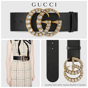 Gucci Crystal Double G Belt