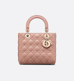 Medium Lady Dior Bag Blush Cannage Lambskin